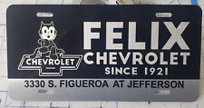 Felix The Cat License Aluminum Plate Insert Lowrider Chevy Truck Car Var. Colors picture