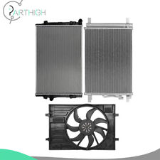 Cooling Fan and Radiator Condenser Kit For 2015 16-2018 Volkswagen Golf GTI picture