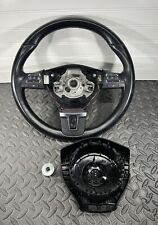 2012-2015 VW PASSAT BLACK LEATHER WRAPPED STEERING WHEEL WITH ACCESSORY CONTROLS picture
