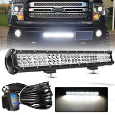 Fit Ford F150 09-14 Hidden Lower Bumper Grille 180W LED Light Bar Wiring Kits picture