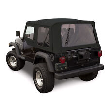 Jeep Wrangler TJ Soft Top, 1997-02, Tinted Windows, Upper Doors, Black Sailcloth picture