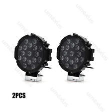 2x 7 Inch Round LED Work Light Bar Pods Driving Fog Headlight Truck Off Road SUV picture