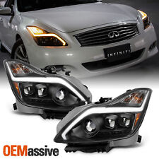 [Black]Fits 2008-2015 G37 / Q60 Coupe Switchback LED Signal Projector Headlights picture