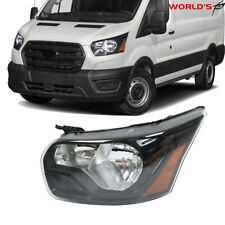 For 2015-21 Ford Transit 150 250 Black Housing Headlight Clear Left Side Halogen picture