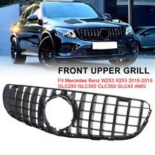 Gloss Black GT R Front Grille Grill For Mercedes Benz X253 GLC-Class 2016-2019 picture