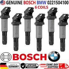 GENUINE BOSCH BMW x6 Ignition Coils For 2001-2010 BMW I4 I6 V8 V12, 0221504100 picture