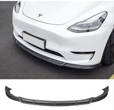Tesla Model Y Front Lip Spoiler Carbon Fiber Pattern Matte ABS Bumper Spoiler... picture