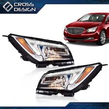 Fit For 14-16 Buick LaCrosse Halogen LED Tube Projector Headlights Headlamp Pair picture