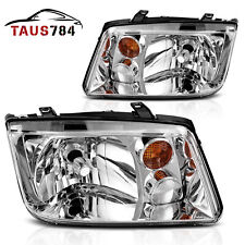 Chrome Headlights for 1999-2005 Volkswagen Jetta Left + Right Headlamps Pair Set picture