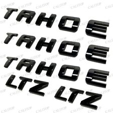 5PC GLOSS BLACK Door Fender Badge Nameplate Tailgate For TAHOE LTZ Letter Emblem picture