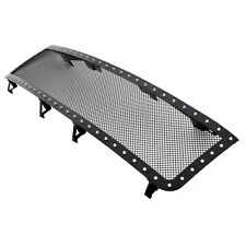 Fits 2011-2014 Chevy Silverado 2500/3500 HD Stainless Black Mesh Rivet Grille picture