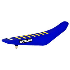 2018-2024 Suzuki RMZ 450 Enjoy MFG SEAT COVER ALL BLUE YELLOW RIBS #163 LOGO picture