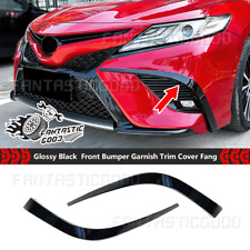 For Toyota Camry SE XSE 18-20 Front Bumper Garnish Trim Cover Fang Painted Black picture