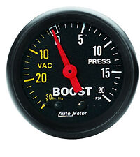 Auto Meter 2601 Z-Series Vacuum 30 In/Hg & Boost 20 PSI Mechanical Gauge 2 1/16