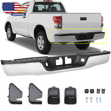 Fit For 2007-2013 Toyota Tundra Chrome Rear Step Bumper W/O Park Assist Sensor picture