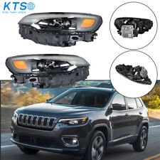 Fit For 2019-2022 Jeep Cherokee Black LED Headlights W/Ballast Driver&Passenger picture
