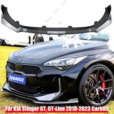 For KIA Stinger 2018-24 2021 2022 Carbon Fiber Look Front Bumper Spoiler Lip Kit picture