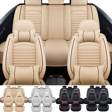 For Toyota Camry Car Seat Covers Solid Leather Front Rear Full Protector Cushion picture