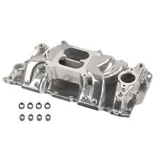 Polished Dual Plane Intake Manifold for Small Block Chevy SBC 283 305 327 350 picture