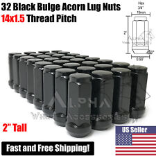 32 Black Bulge Acorn Lug Nuts 14x1.5 XL 2