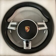 OEM Porsche Sport Design Black Leather Steering Wheel picture