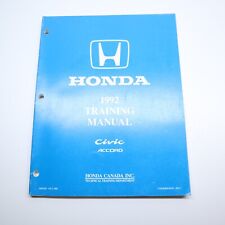 1992 Honda Civic Accord Training Manual Genuine Honda Canada picture
