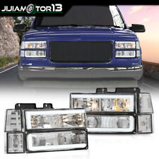Fit For 1994-1998 GMC C/K C10 Sierra Pair LED Headlights & Corner & Bumper Lamps picture