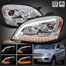 Fits 2006-2008 Mercedes Benz W164 ML320 ML350 LED Strip Projector Headlights picture