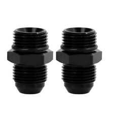 LokoCar 12AN Flare to 12AN ORB Male Fuel Rail Adapter Fitting Black 2Pcs picture