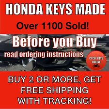 Honda ATV SxS Cut to Code Spare Replacement Keys Made READ INSTRUCTIONS picture