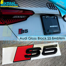 Audi S5 Gloss Black Emblem 3D Badge Rear Trunk Lid S Line Logo A5 S5 OEM Letter picture