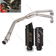 For Yamaha YZF R3 2015-2023 MT-03 Whole System Exhaust Header Pipe Black Muffler picture