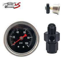 Fuel Pressure Gauge Liquid 0-100psi Oil Pressure Gauge 1/8