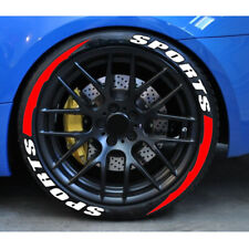Permanent Tire Lettering Sticker SPORTS 1.06'' 14''-22'' Wheel 8 Sets Waterproof picture