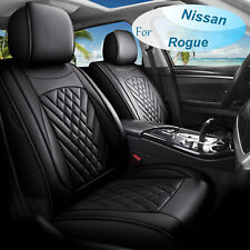 Full Set For Nissan Rogue 2010-2024 Car 5 Seat Covers Cushion Microfiber Leather picture