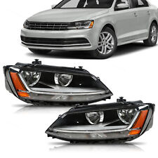 Fit For 2017-18 Volkswagen Jetta Pair Factory Halogen w/LED DRLHeadlights Model picture