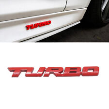 2PCS Turbo Emblem Car Auto Rear Trunk Tailgate Decal Sticker Badge RED picture