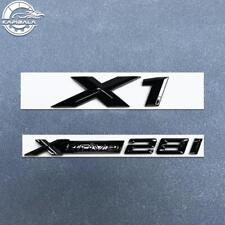 X1 Emblem + XDrive 28i Number Letter Rear Trunk Badge Stickers Gloss Black 1 SET picture