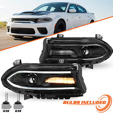 For Dodge Charger 2015-2021 HID Xenon LED Headlamps Pair Headlights LH & RH picture