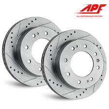 Front Zinc Drilled/Slot Brake Rotors for Ford F-250 Super Duty 2013-2020 picture
