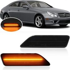 For 06-11 Mercedes Benz W219 CLS Class Amber LED Smoked Bumper Side Marker Light picture
