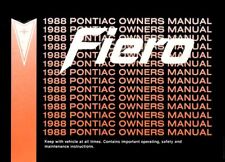 1988 Pontiac Fiero Owners Manual User Guide Reference Operator Book Fuses Fluids picture