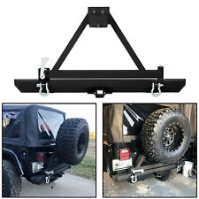 Rear Bumper with Tire Carrier & D-Ring Fit for 87-96 YJ & 97-06 TJ Jeep Wrangler picture