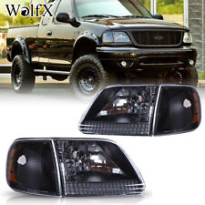 Black For 1997-2003 Ford F-150/ 1997-2002 Expedition Headlights Projector Pair picture