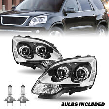 For 2007-2012 GMC Acadia Projector Chrome Clear Factory Headlights L+R w/ Bulbs picture