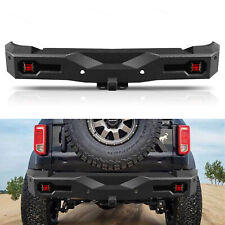Off-road Steel Rear Bumper for 2021-2023 Ford Bronco w/Hitch Receiver LED Lights picture