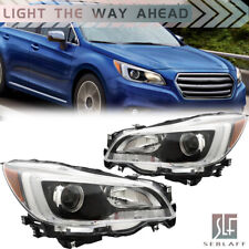 Headlight For 2015-2017 Subaru Legacy/Outback Halogen Black Left+Right Side picture
