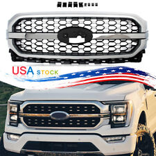 Brushed Satin Aluminum Front Bumper Grille For Ford F-150 F150 Platinum 2021-23 picture