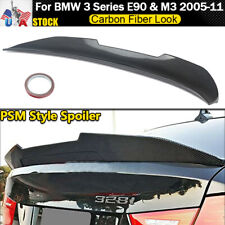 For BMW E90 & M3 Sedan 335i PSM Highkick Rear Spoiler Wing Lip Carbon Look 05-11 picture