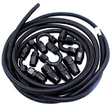 AN6 -6AN AN-6 Fitting Steel Nylon Braided Oil Fuel Line Swivel Hose End 20FT Kit picture
